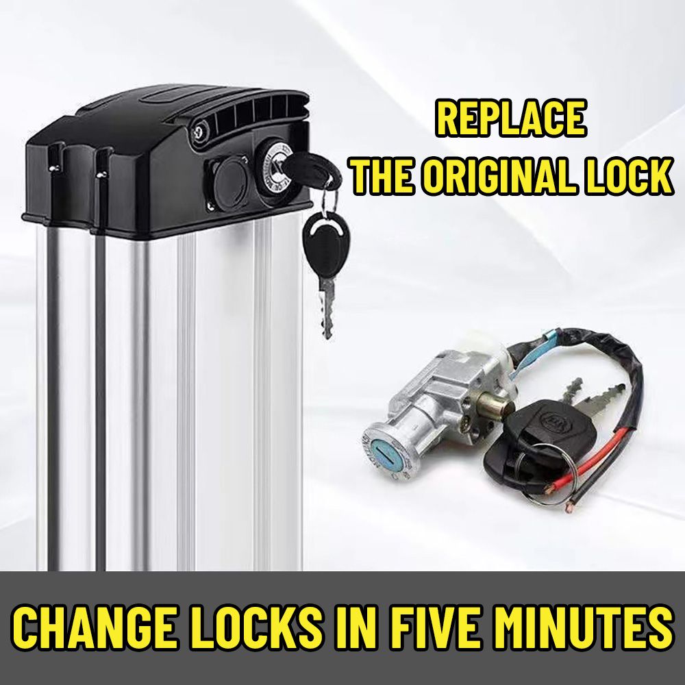 Electric Scooter Charger - E-bisiklet pil kilidi ile 2 tuşlu