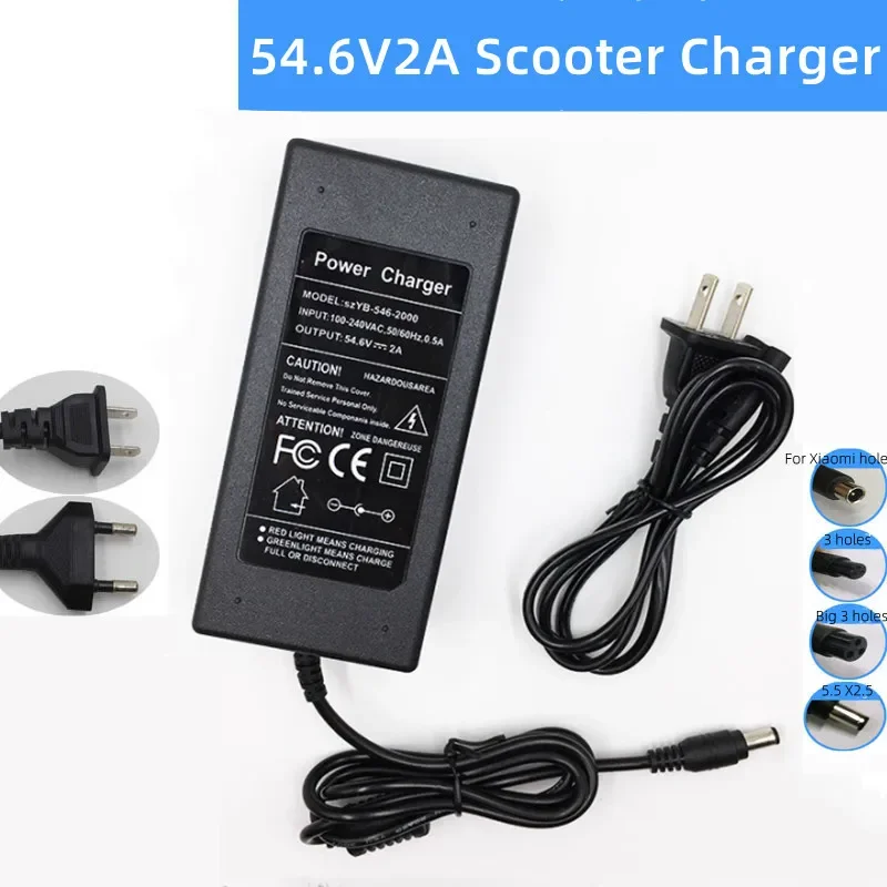 Electric Scooter Charger - 54.6V 2A lityum pil şarj cihazı
