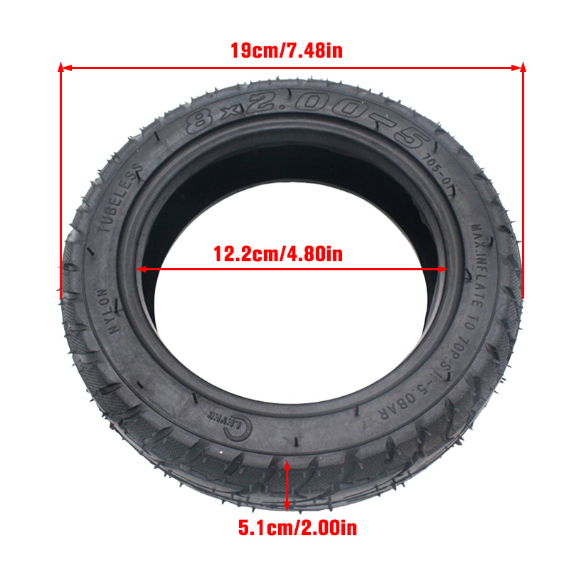 8x2.00-5 Tekerlek Tubeless Las - Scooter Tire incelemesi ve fiyatı