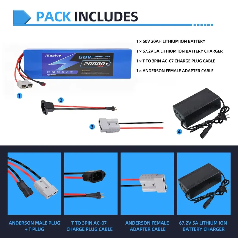 Elektrikli motosiklet, scooter - 60V 30Ah 21700 Battery Pack incelemesi ve fiyatı